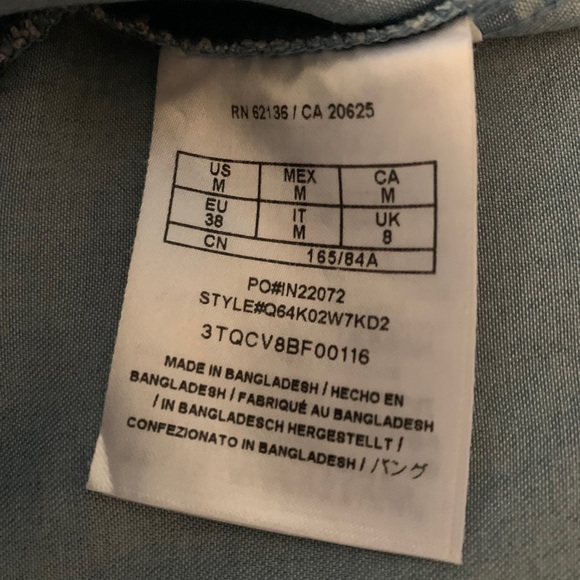 Guess soft denim button up dress with tie waist - Picture 9 of 14